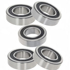 DEEG 5Pcs Deep Groove Bearings 1''x2''x9/16'' Double Seals