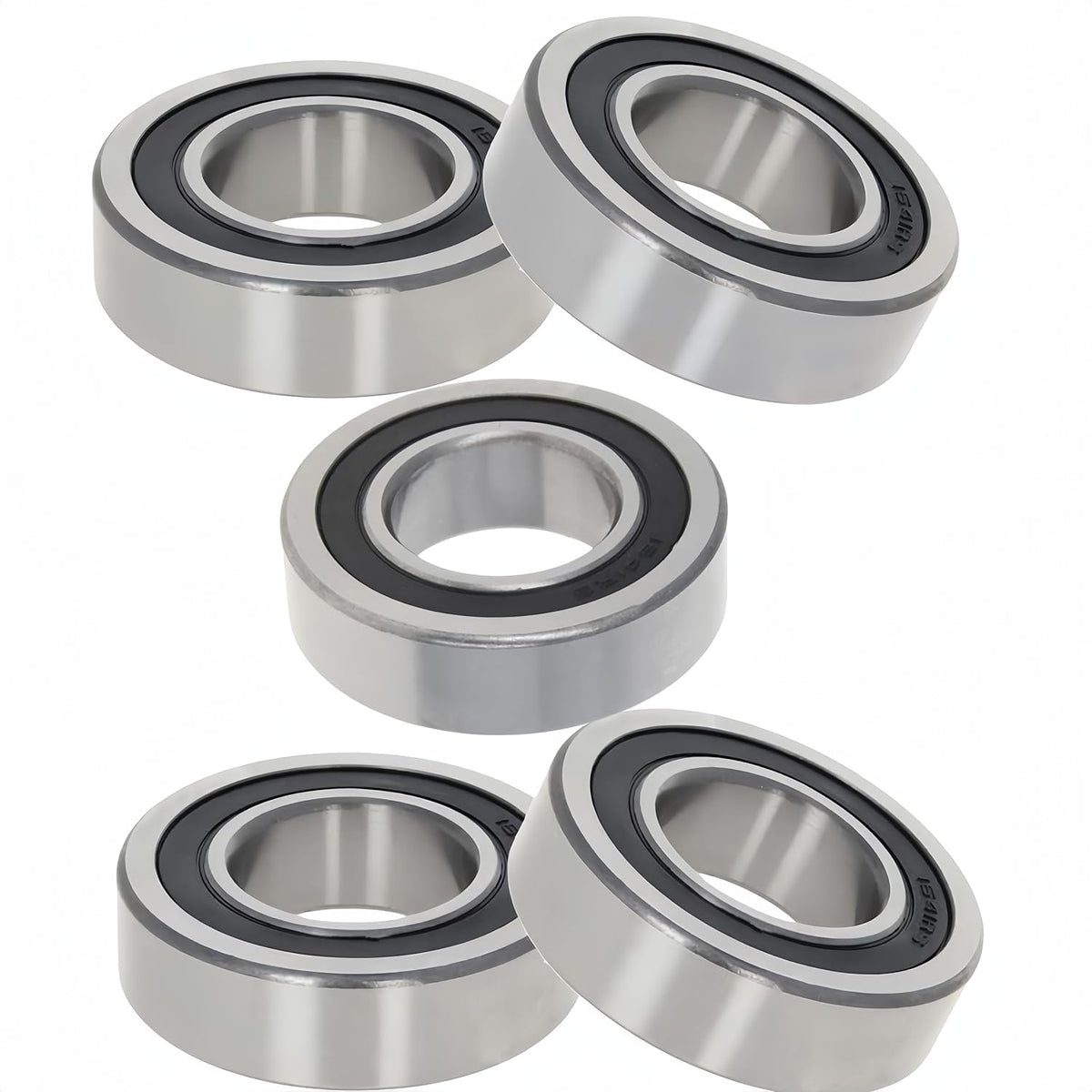 DEEG 5Pcs Deep Groove Bearings 1''x2''x9/16'' Double Seals