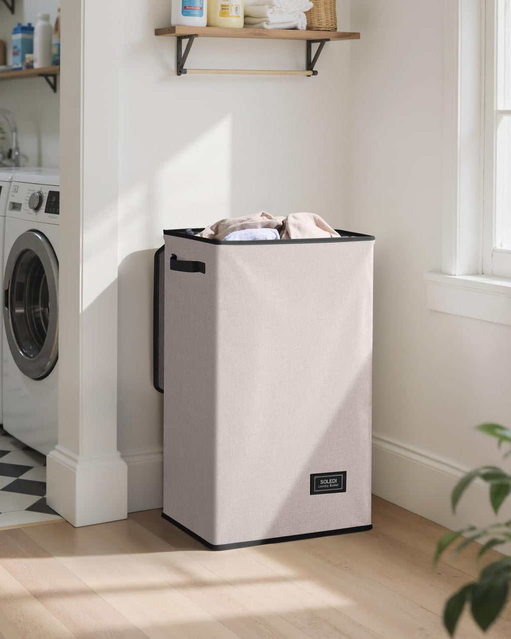 90L Laundry Hamper with Lid, Large Collapsible Laundry Basket