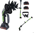 24V 2-in-1 Cordless Tiller Cultivator, 4-Inch Tilling Width and Depth, Handheld with Extension Rod, 235 RPM Electric