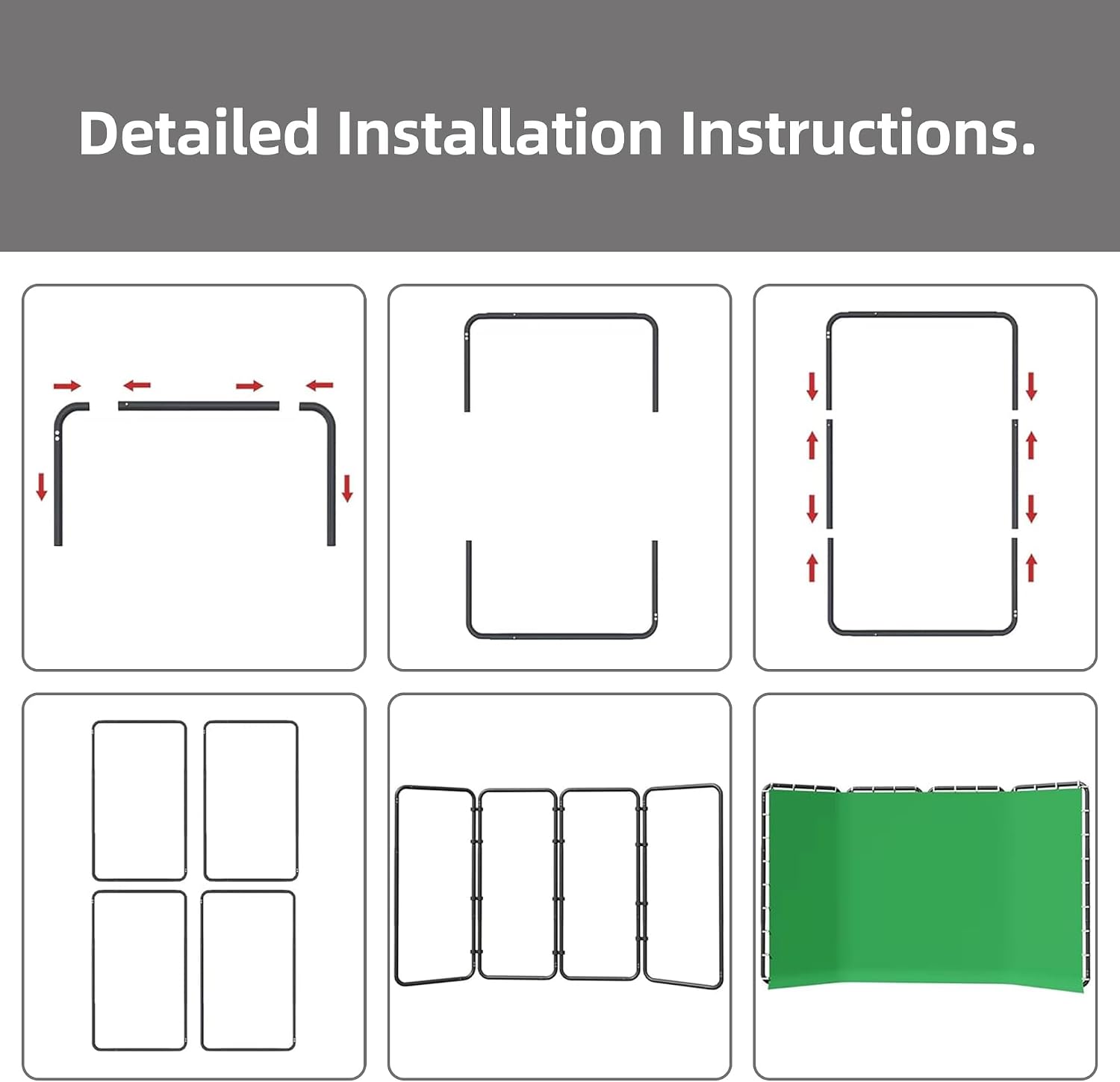 7.87ft x 13.12ft Green Screen Backdrop Kit with Stand | Adjustable Background, Large Collapsible Backdrop for Studio
