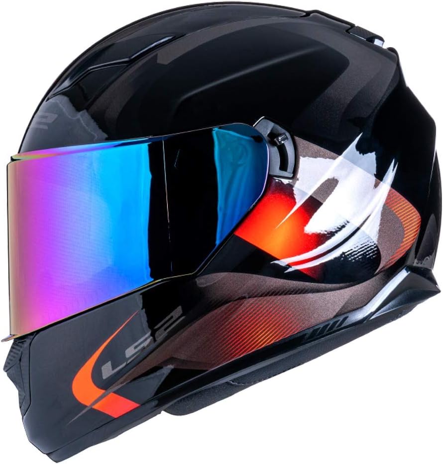 Assault/Rapid/Stream Pinlock Ready Outer Face Shield Street Motorcycle Helmet Accessories - Rainbow Iridium/One Size