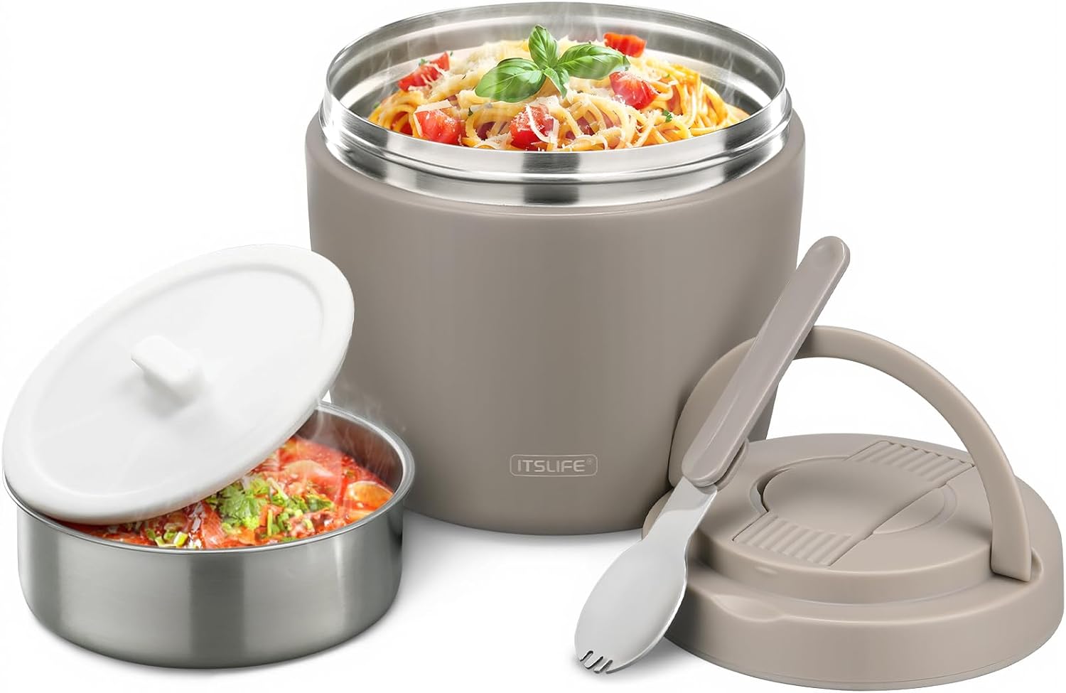 32oz Insulated Soup Thermo, Vacuum Stainless Steel Food Jar for Hot & Cold Food, Leakproof Wide Mouth Lunch Container