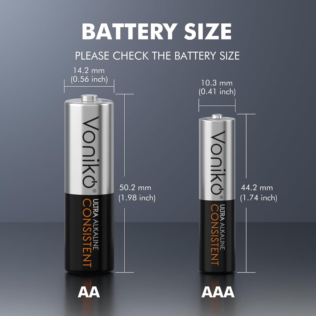 AA and AAA Batteries 48 Count Combo Pack, 24 Double A and 24 Triple A Batteries, 1.5V Premium Alkaline Battery