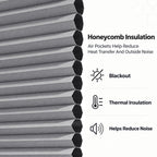 Custom Blackout Honeycomb Skylight Window Shade (Light Grey 93021E)