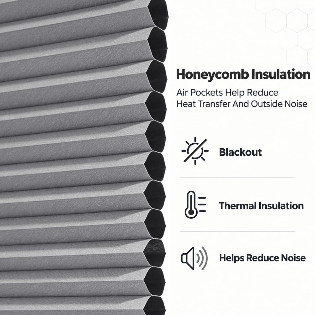 Custom Blackout Honeycomb Skylight Window Shade (Light Grey 93021E)