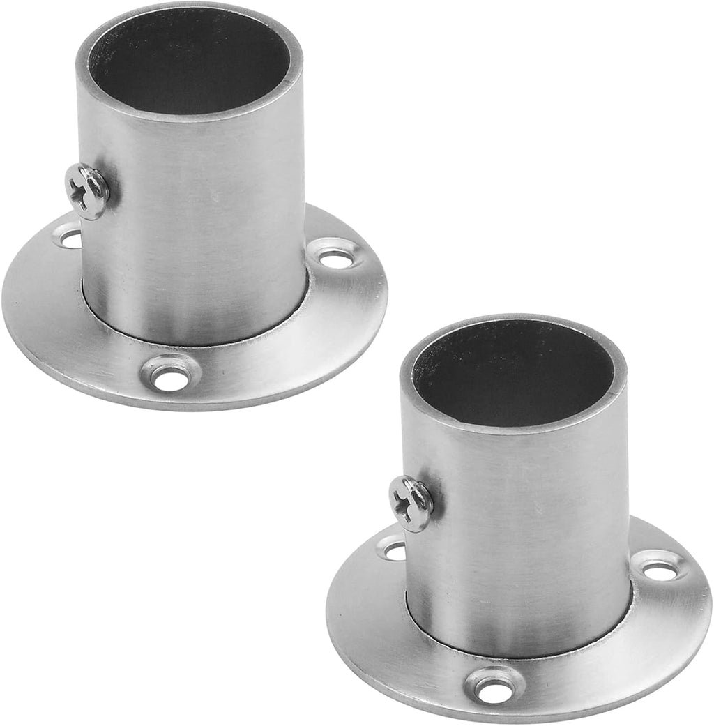 Antrader Stainless Steel Closet Rod Flange,1 Inch Adjustable Socket Bracket