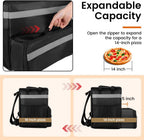 Insulated Food Delivery Backpack with Cup Holders, Expandable Bag