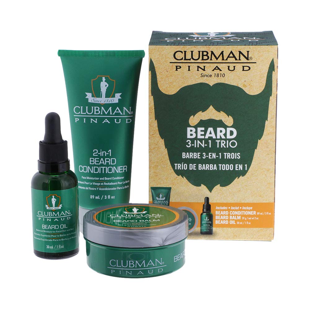 Pinaud 3-in-1 Beard Kit – Includes Conditioner, Beard Oil and Balm, Starter Kit for Men