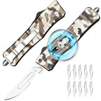 EDC Scalpel Knife Automatic Retractable Utility Knife Replaceable Blade