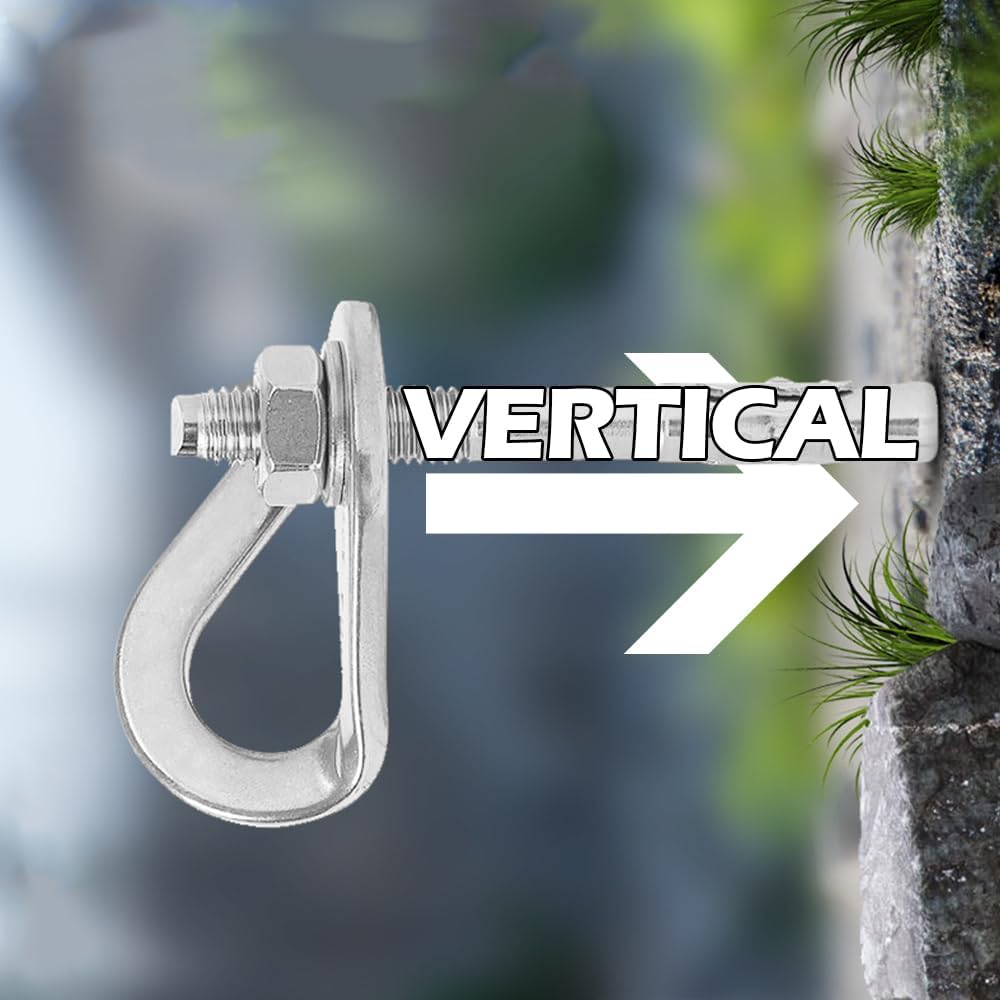 Climbing Holds Anchor Set - 1 PCS - Stainless Steel Bolt Hanger and Bolt Heavy Duty Climbing Holds Weight 2500KG for