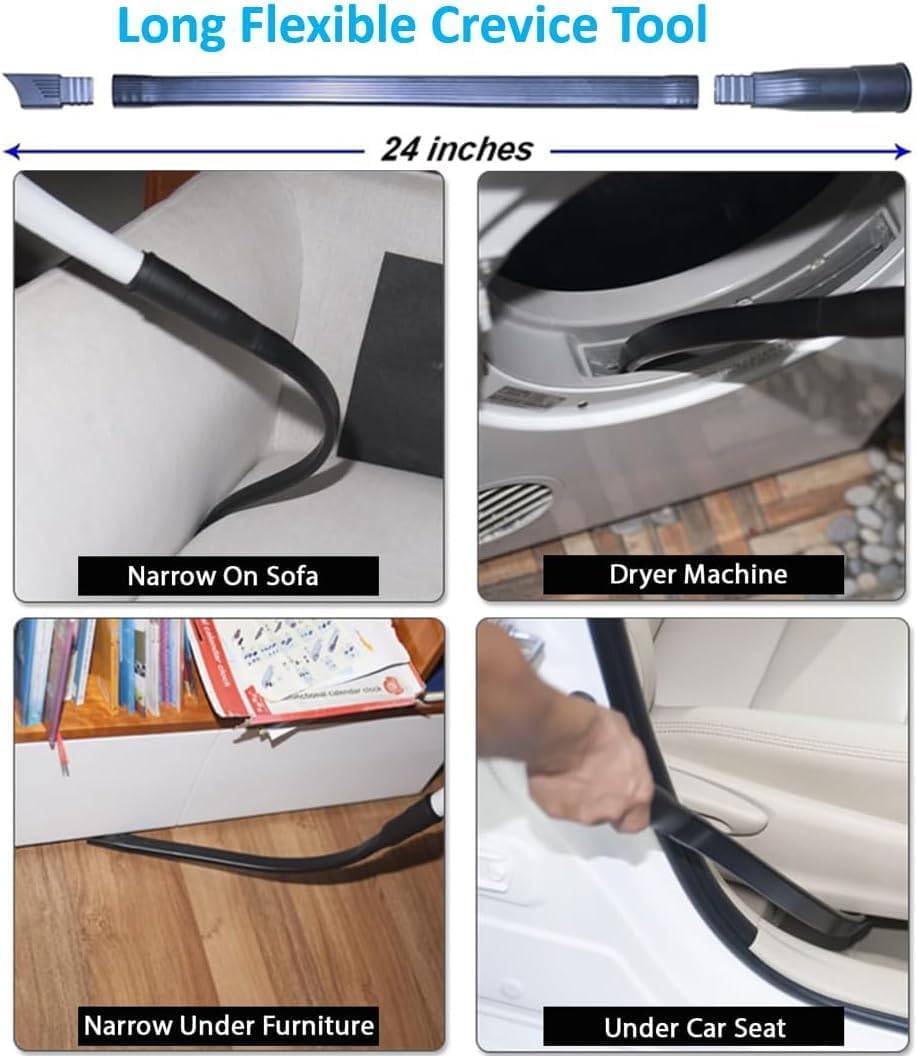 Household Cleaning Kit Attachments Vacuum Cleaner Accessories Universal Vacuum Hose Adapters Flexible Crevice Tool