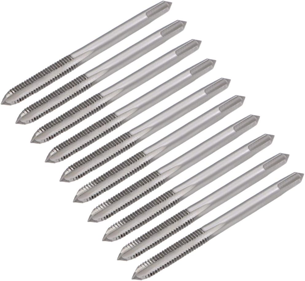 uxcell 5 Pairs Metric Hand Threading Tap Set M4 Thread 0.7mm Pitch Taper & Plug Milling Taps Straight Flutes High Speed Steel
