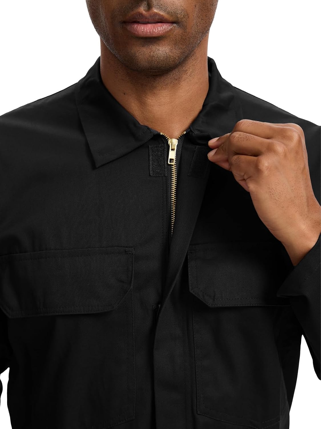 Men's Coveralls Long Sleeve 100% Cotton Twill Workwear Jumpsuit Relaxed Fit
