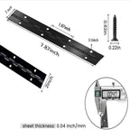 2 Pack Piano Hinge 8" Heavy Duty Black Stainless Continuous 2" Wide