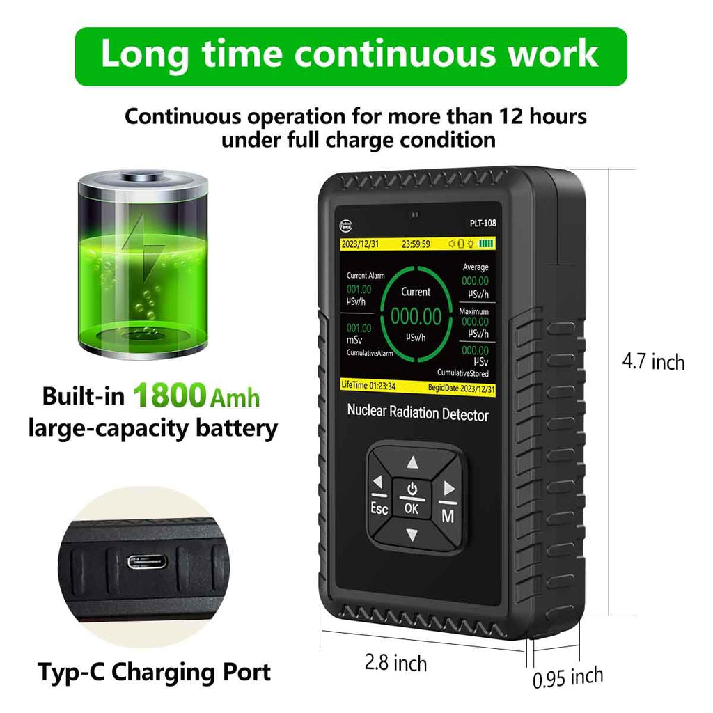Geiger Counter Nuclear Radiation Detector - Portable Handheld Beta Gamma X-ray Radiation Monitor Meter, Nuclear