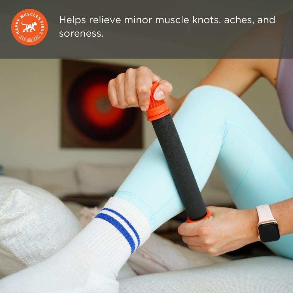 11in Massage Stick Portable Roller, Handheld, Deep Tissue Foam Roller for Legs, Neck, Calves, Thighs, Shins & Back