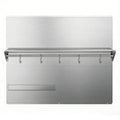 Range Backsplash – 36"x30" Stainless Steel Backsplash with Storage Shelf & Magnetic Knife Holder, Stove Backsplash for Kitchen Wall Protection, Pre-Drilled Holes for Easy Installation & Easy Clean