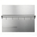 Range Backsplash – 36"x30" Stainless Steel Backsplash with Storage Shelf & Magnetic Knife Holder, Stove Backsplash for Kitchen Wall Protection, Pre-Drilled Holes for Easy Installation & Easy Clean