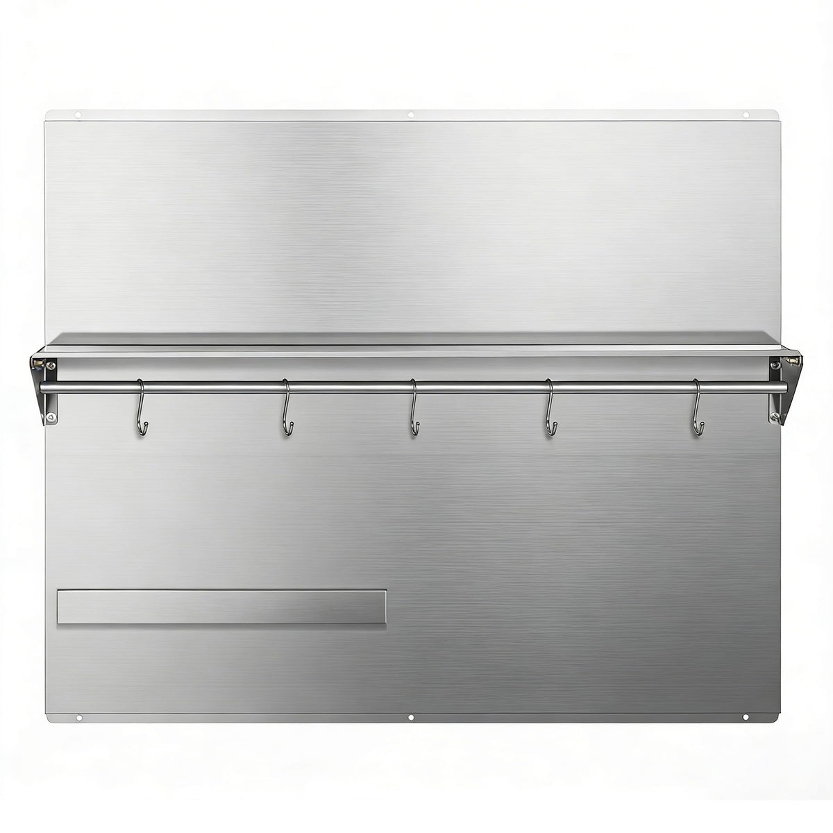 Range Backsplash – 36"x30" Stainless Steel Backsplash with Storage Shelf & Magnetic Knife Holder, Stove Backsplash for Kitchen Wall Protection, Pre-Drilled Holes for Easy Installation & Easy Clean