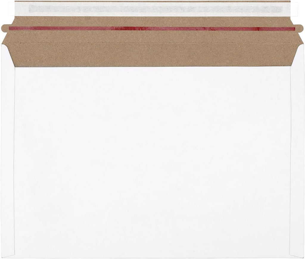 150 PCS 9 x 12 Inches White Cardboard Rigid Mailers, Self Seal Photo Document Mailers,Rigid Paperboard Envelopes for