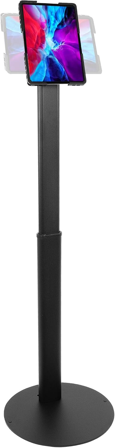 Anti-Theft Universal Tablet Floor Stand Kiosk, Locking Enclosure for iPad, Galaxy Tab & Surface Pro 9.7"–13.1"