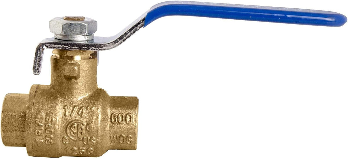 1/4" Lead-Free Brass Ball Valve Full Port, UL FM CSA