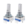 uxcell 360 Degree Rotary Encoder Code Switch Digital Potentiometer EC11 5 Pins 20mm D-Shaft 2pcs