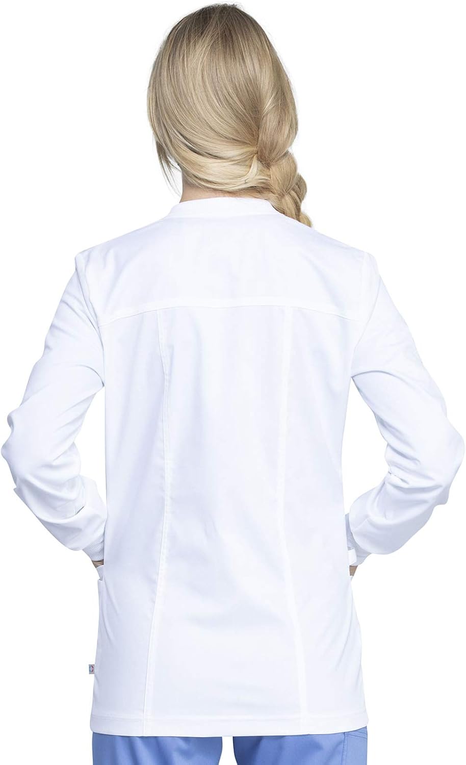 Rev Tech Warm Up Scrub Jacket for Women Zip Front 4 Pockets