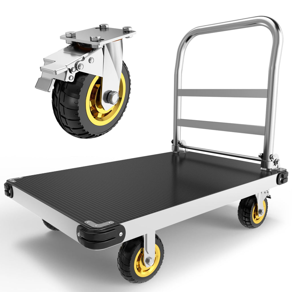 2500 lb Extra Large Platform Truck, 44" x 28" Foldable Flatbed Cart