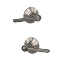 Latitude Keyed Entry Door Handle, Reversible, Satin Nickel