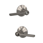 Latitude Keyed Entry Door Handle, Reversible, Satin Nickel