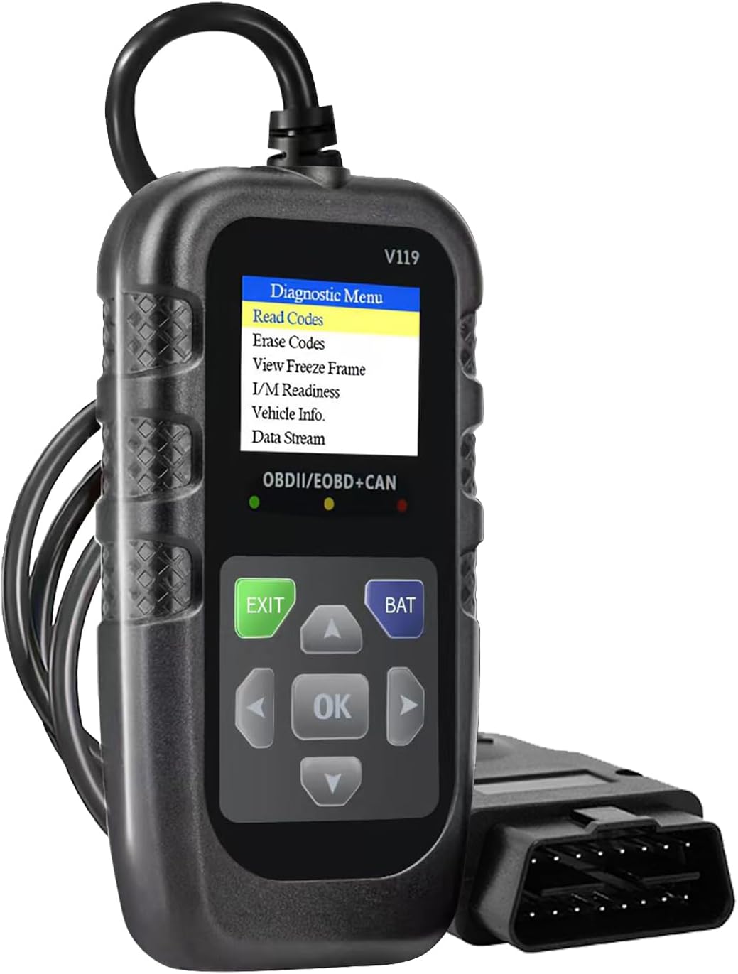 Car OBD2 Scanner Diagnostic Tool, Code Reader, Voltage Tester, Check Engine Light Fault Code, OBD2/EOBD for OBDII