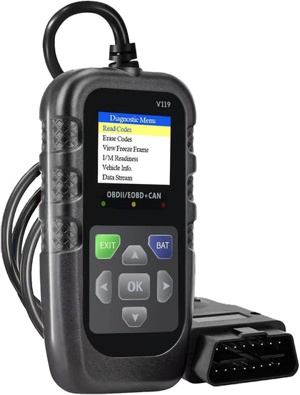 Car OBD2 Scanner Diagnostic Tool, Code Reader, Voltage Tester, Check Engine Light Fault Code, OBD2/EOBD for OBDII