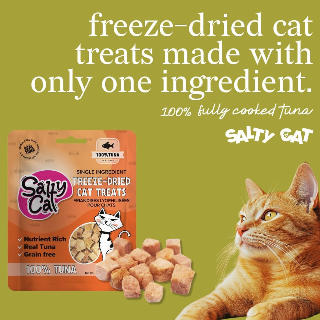 Natural Freeze-Dried Tuna Cat Treats, 10g Bag (12 Pack)