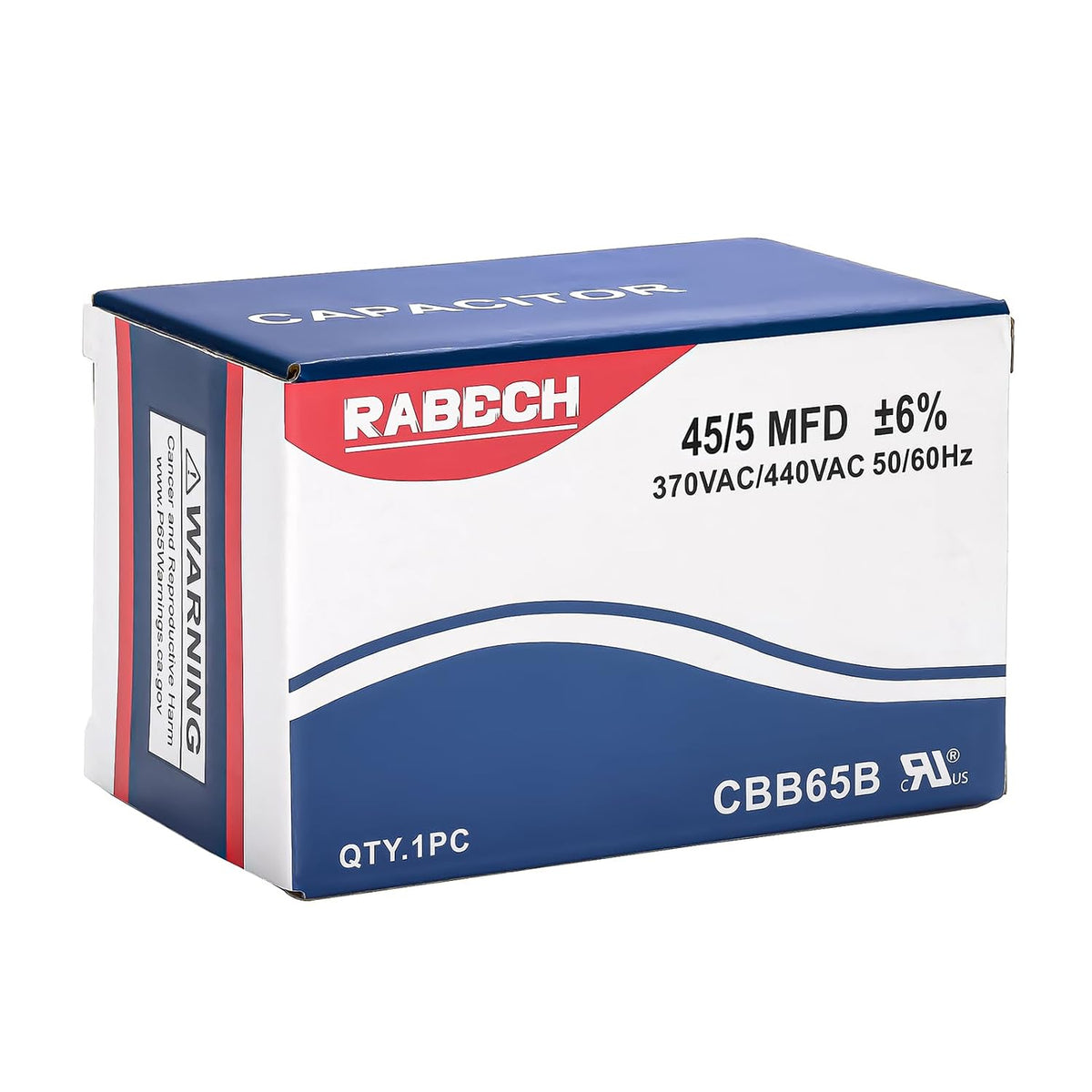 45/5uF 45/5MFD AC Capacitor CBB65B 45 5 uF MFD 45+5uF 370V/440V Round Dual Run Start A/C Capacitors ±6% 370VAC 440VAC for Air Conditioner