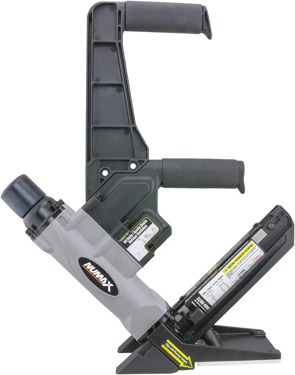 S50LSDH Pneumatic 2-in-1 15.5-Gauge and 16-Gauge 2" Dual Handle Flooring Nailer / Stapler with Flooring Mallet and