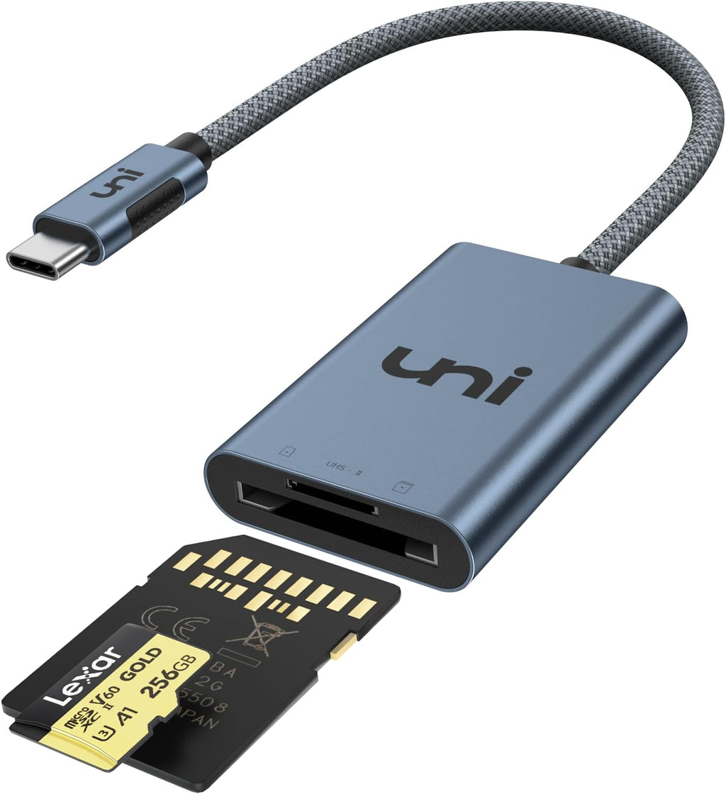 USB-C SD 4.0 Card Reader, UHS-II SD Card Adapter for Micro SD, SD,SDXC | High Speed Memory Card Reader for SDHC