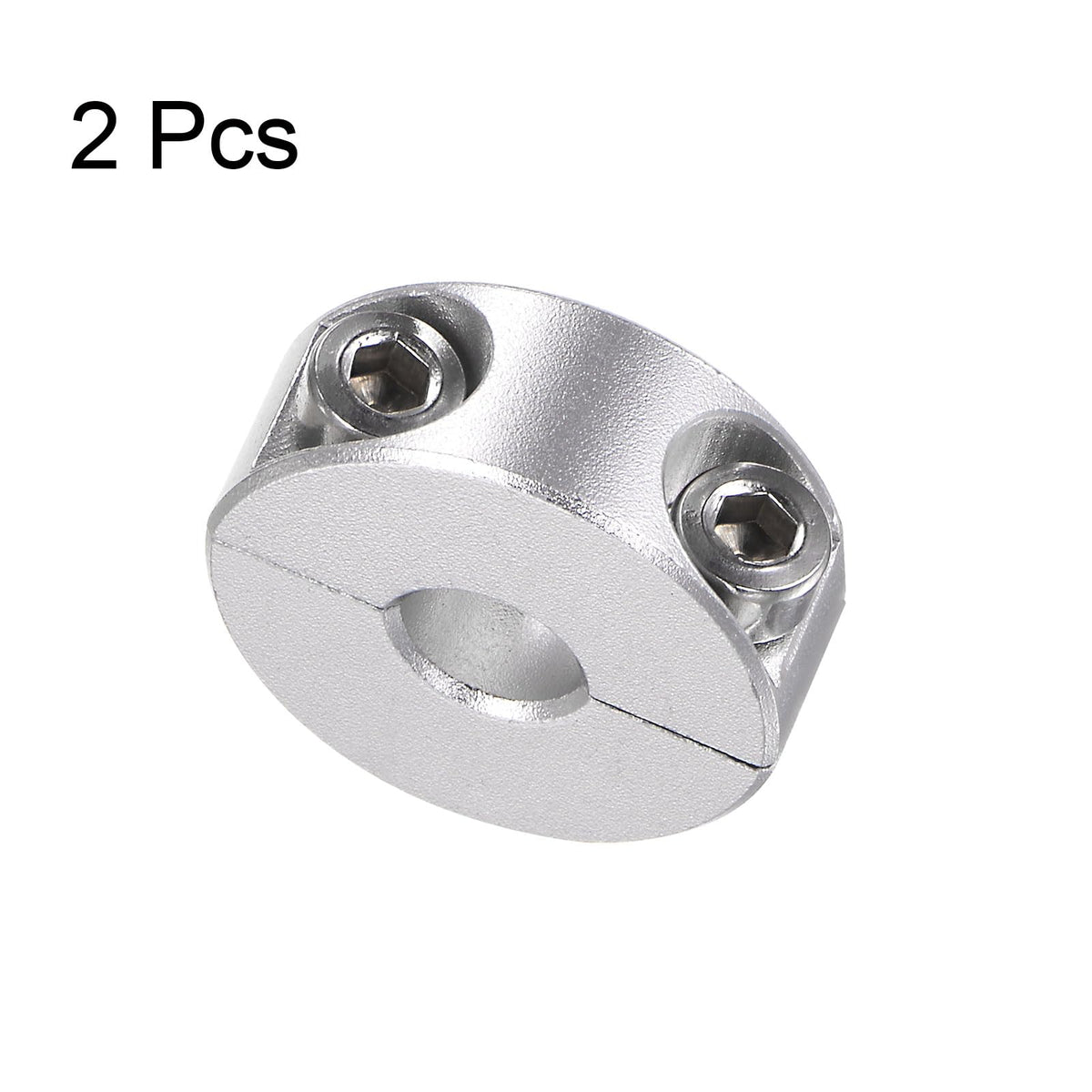 HARFINGTON 2pcs Double Split Shaft Collar for 8mm Shaft Set Screw Collars