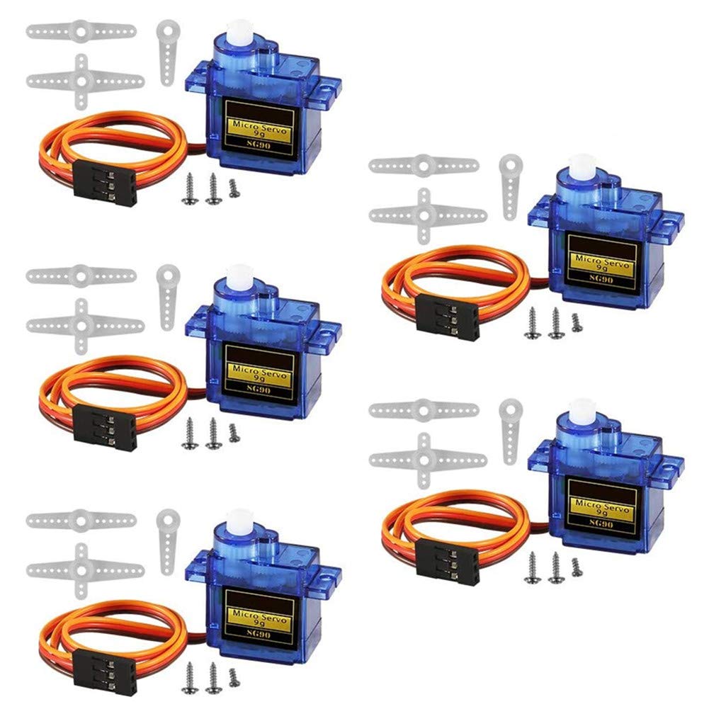 ACEIRMC SG90 Servo Motor Micro Servo 9G Servo Motor for RC Robot Arm Helicopter Airplane Remote Control (5pcs)