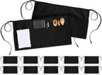 Server Waist Aprons 12 Pack with 3 Pockets 100% Polyester