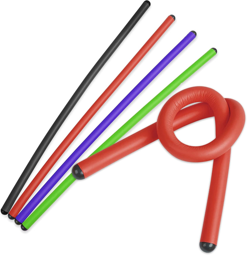 Andalus Twist Rubber Ties, 17-Inch Reusable Twist Ties in Assorted Colors - Holds Up to 110 Pounds (4 Pack)