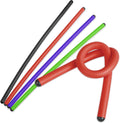 Andalus Twist Rubber Ties, 17-Inch Reusable Twist Ties in Assorted Colors - Holds Up to 110 Pounds (4 Pack)