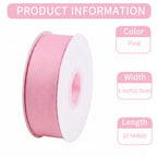 25yds 1 Inch Pink Grosgrain Ribbon Gift Wrapping Ribbon