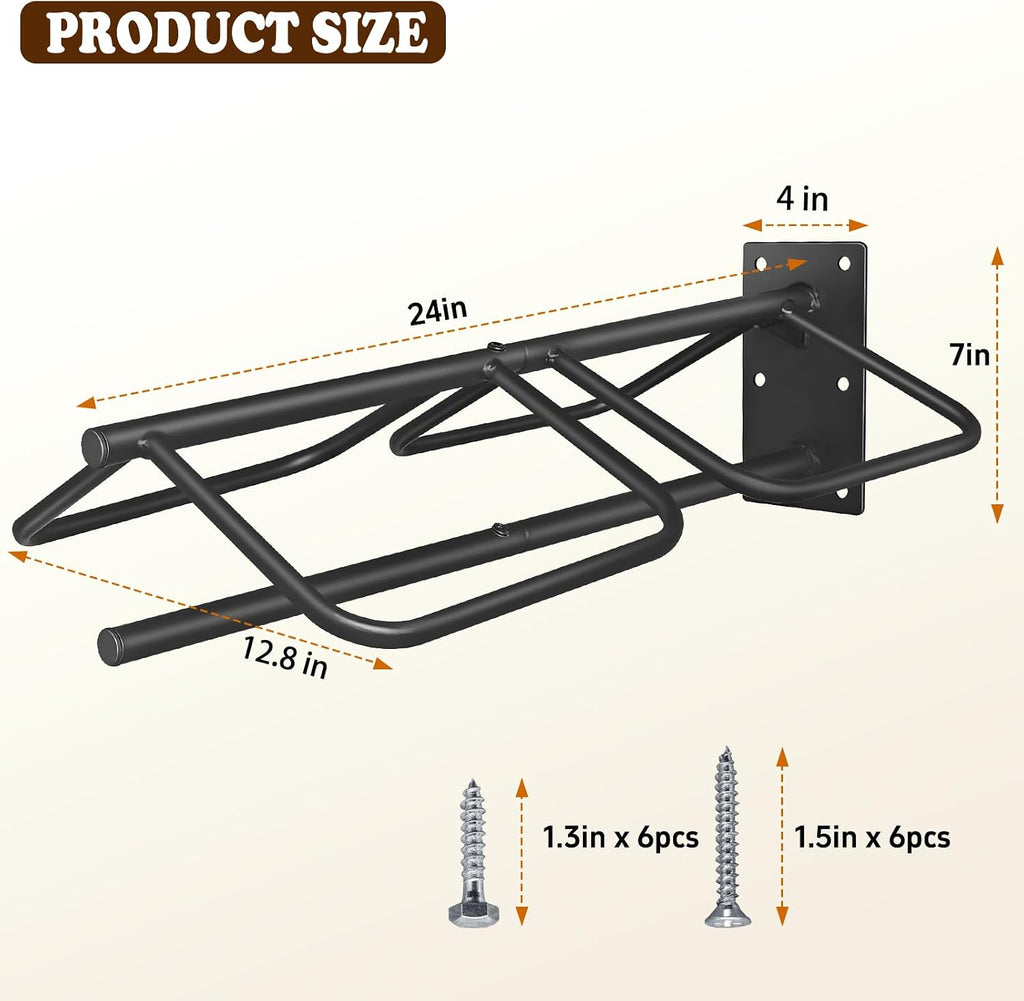 Saddle Rack with Pad Bar for Horse, Heavy Duty Wall Mounted Saddle