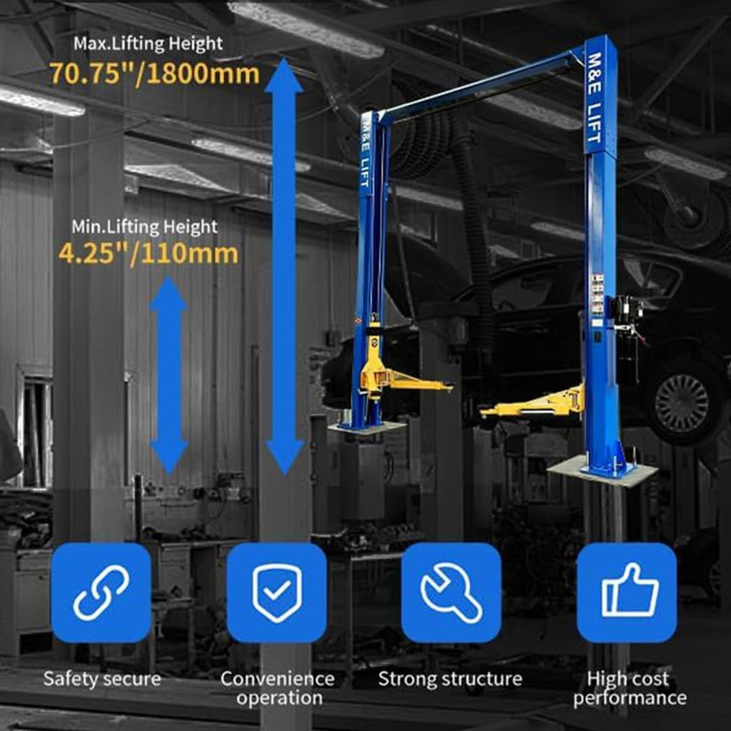 2 Post Lift 11000lbs Two Post Lift Auto Lift Car Lift Hoist Equipment LM1100S