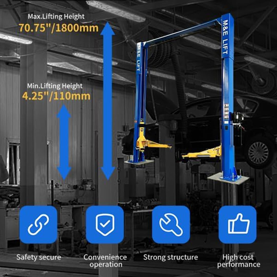 2 Post Lift 11000lbs Two Post Lift Auto Lift Car Lift Hoist Equipment LM1100S