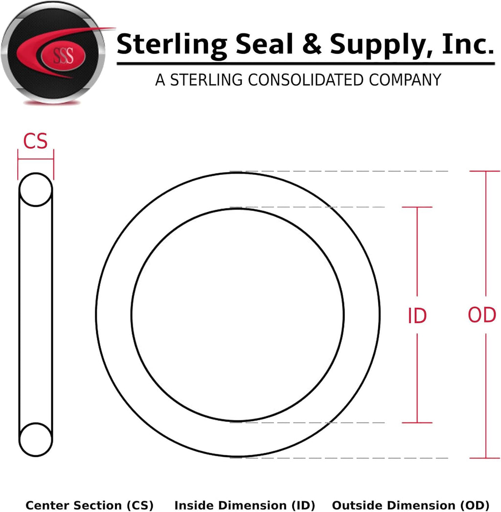 112 Silicone O-Ring, 70A Durometer, Red, 1/2" ID, 11/16" OD, 3/32" Width (Pack of 10)