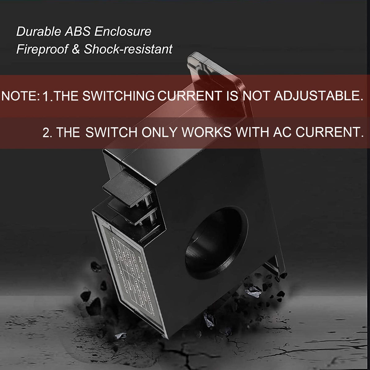 CrocSee AC Current Switch, 1-50A Amp Sensor Relay, Normally Open