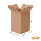 5"x5"x8" Corrugated Cardboard Boxes 25-Pack